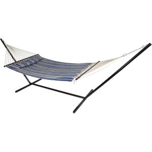 image:imageStansport Outdoor Camping Hammock with Pillow and StandBlueYellow