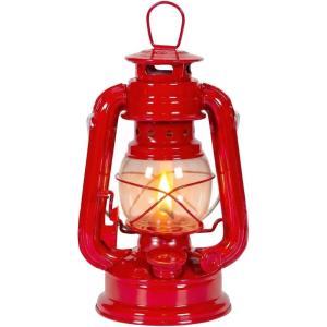 image:imageStansport Hurricane Lantern  Classic Metal Kerosene Oil Lamp with Glass Globe and Adjustable Wick  Portable Emergency Lighting amp Decorative IndoorOutdoor Camping Lantern Red8 Inch
