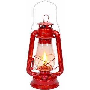 image:imageStansport Hurricane Lantern  Classic Metal Kerosene Oil Lamp with Glass Globe and Adjustable Wick  Portable Emergency Lighting amp Decorative IndoorOutdoor Camping Lantern Red12 Inch