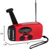 image:imageStansport Hand crank and Solar Powered Flashlight with Radio