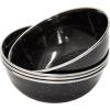 image:imageStansport Deluxe 24Piece Enamel Tableware Set  Enamel Plates and Bowls Lightweight and Durable Camp Dish Set for Camping and Backpacking Plates and Bowls for 4 PeopleBlack