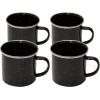 image:imageStansport Deluxe 24Piece Enamel Tableware Set  Enamel Plates and Bowls Lightweight and Durable Camp Dish Set for Camping and Backpacking Plates and Bowls for 4 PeopleBlack
