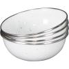 image:imageStansport Deluxe 24Piece Enamel Tableware Set  Enamel Plates and Bowls Lightweight and Durable Camp Dish Set for Camping and Backpacking Plates and Bowls for 4 PeopleWhite