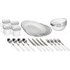 image:imageStansport Deluxe 24Piece Enamel Tableware Set  Enamel Plates and Bowls Lightweight and Durable Camp Dish Set for Camping and Backpacking Plates and Bowls for 4 PeopleWhite
