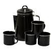 image:imageStansport Enamel Percolator Coffee Pot amp 4 Mug Set 11230BlueBlack