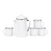 image:imageStansport Enamel Percolator Coffee Pot amp 4 Mug Set 11230BlueWhite