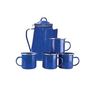 image:imageStansport Enamel Percolator Coffee Pot amp 4 Mug Set 11230BlueBlue