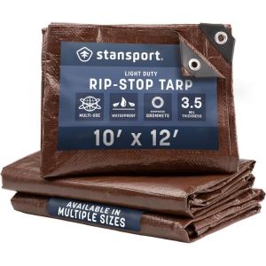 image:imageStansport LightDuty RipStop Tarp 8 x 10  Brown U81010 x 12  One Pack