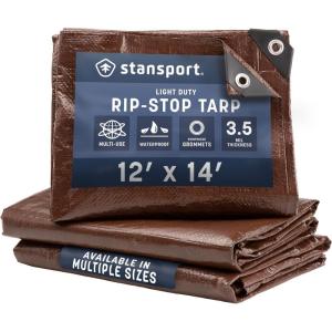 image:imageStansport LightDuty RipStop Tarp 8 x 10  Brown U81012 x 14  One Pack