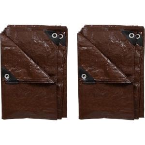 image:imageStansport LightDuty RipStop Tarp 8 x 10  Brown U81016 x 20  Two Pack