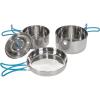 image:imageStansport Stainless Steel Camping Cookware Set  Durable Nesting Mess Kit for Backpacking Hiking amp Outdoor Cooking  Compact Portable Pot amp Pan with Carry Bag  Multiple Sizes for Family to Solo Use5 Piece Silver