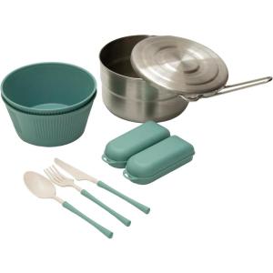 image:imageStansport Stainless Steel Camping Cookware Set  Durable Nesting Mess Kit for Backpacking Hiking amp Outdoor Cooking  Compact Portable Pot amp Pan with Carry Bag  Multiple Sizes for Family to Solo Use12 Piece