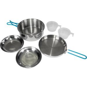 image:imageStansport Stainless Steel Camping Cookware Set  Durable Nesting Mess Kit for Backpacking Hiking amp Outdoor Cooking  Compact Portable Pot amp Pan with Carry Bag  Multiple Sizes for Family to Solo Use6 Piece